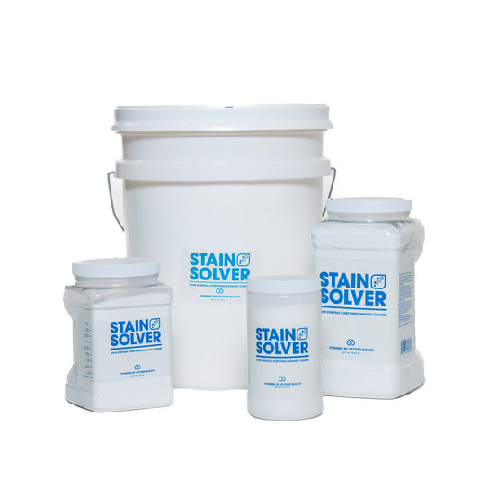 a photo with all of the stain solver sizes available